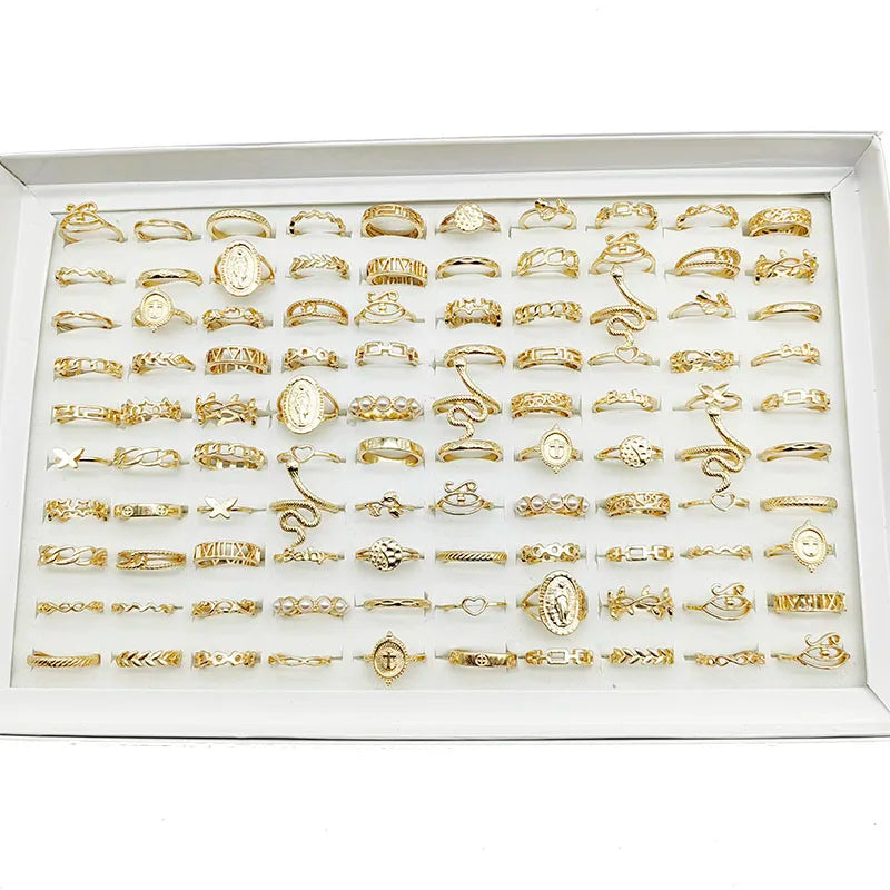 Golden Charm Ring Set (30pc)