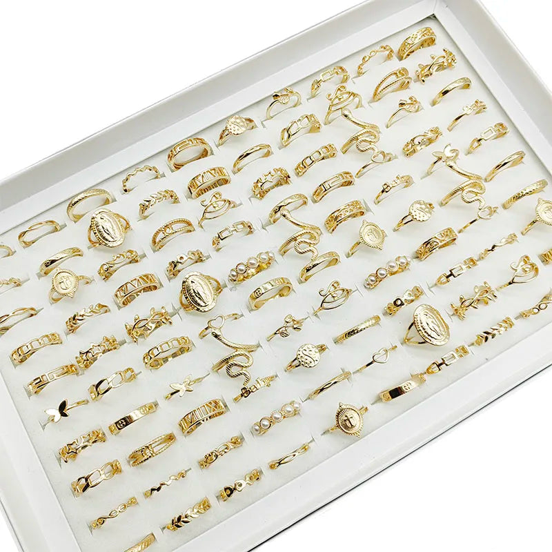 Golden Charm Ring Set (30pc)