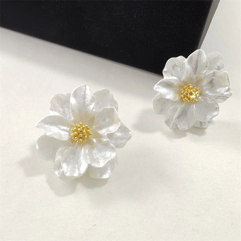 White Bloom Earrings