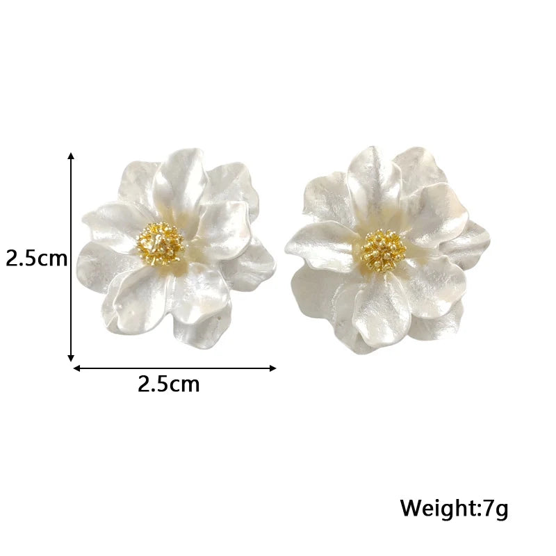 White Bloom Earrings