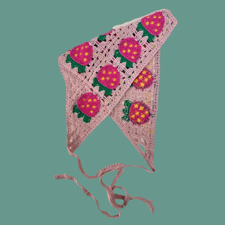 Strawberry Knit Headband