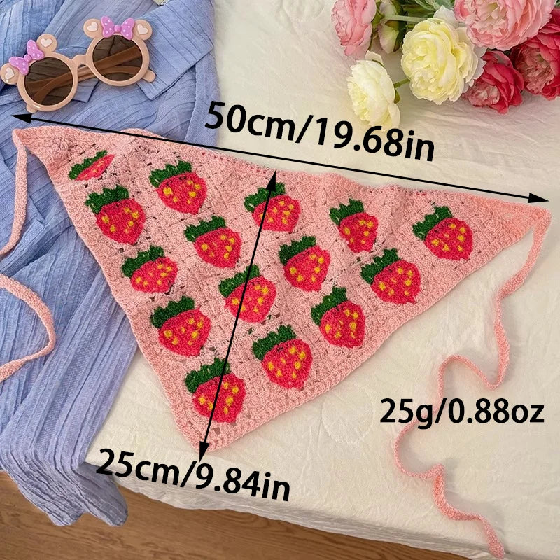 Strawberry Knit Headband