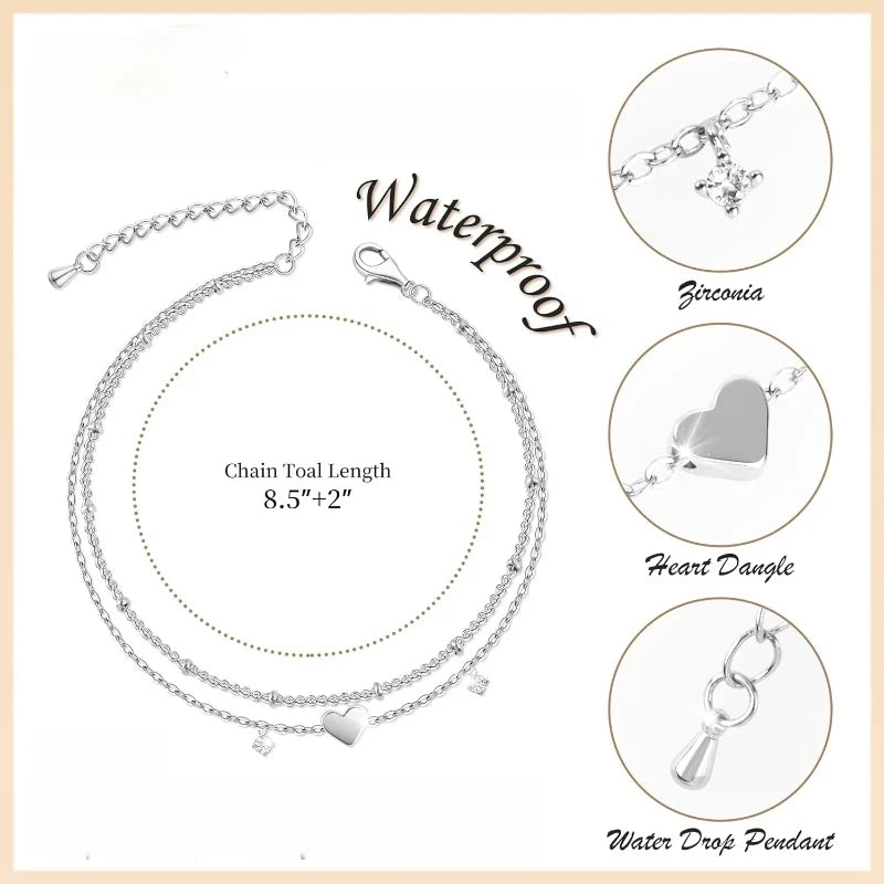 Luxe Heart Chain Anklet