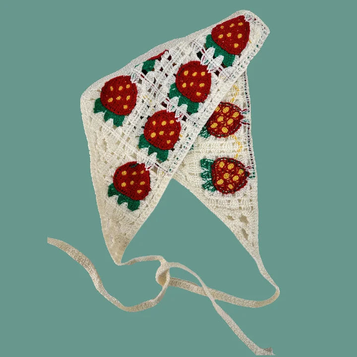 Strawberry Knit Headband