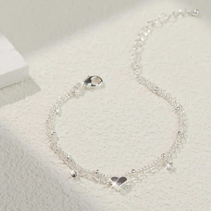 Luxe Heart Chain Anklet