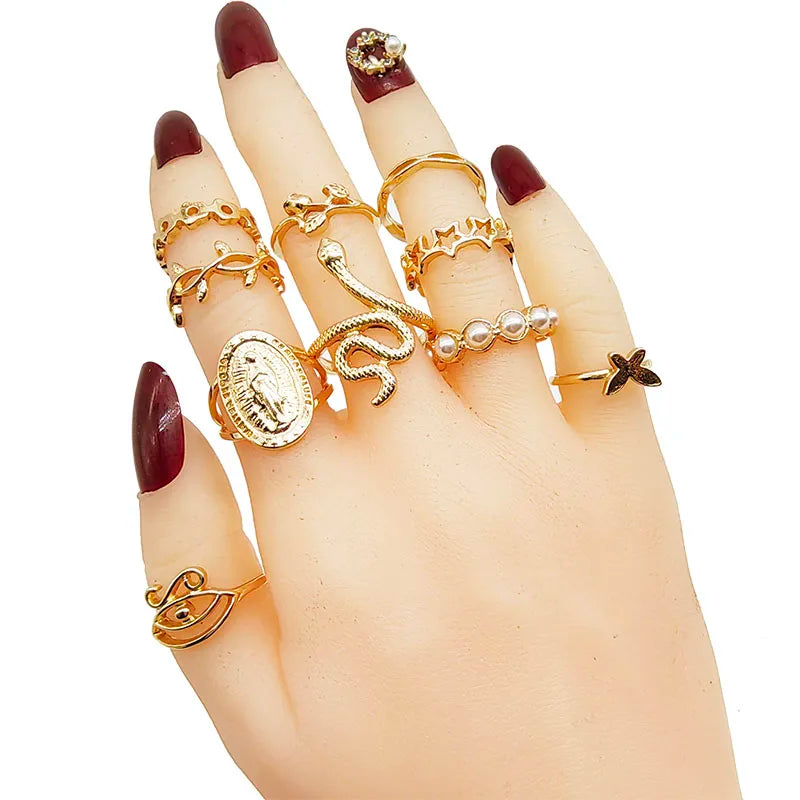 Golden Charm Ring Set (30pc)