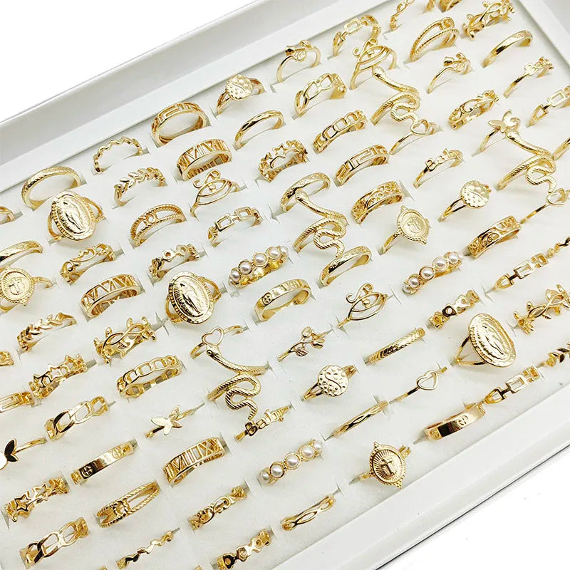 Golden Charm Ring Set (30pc)