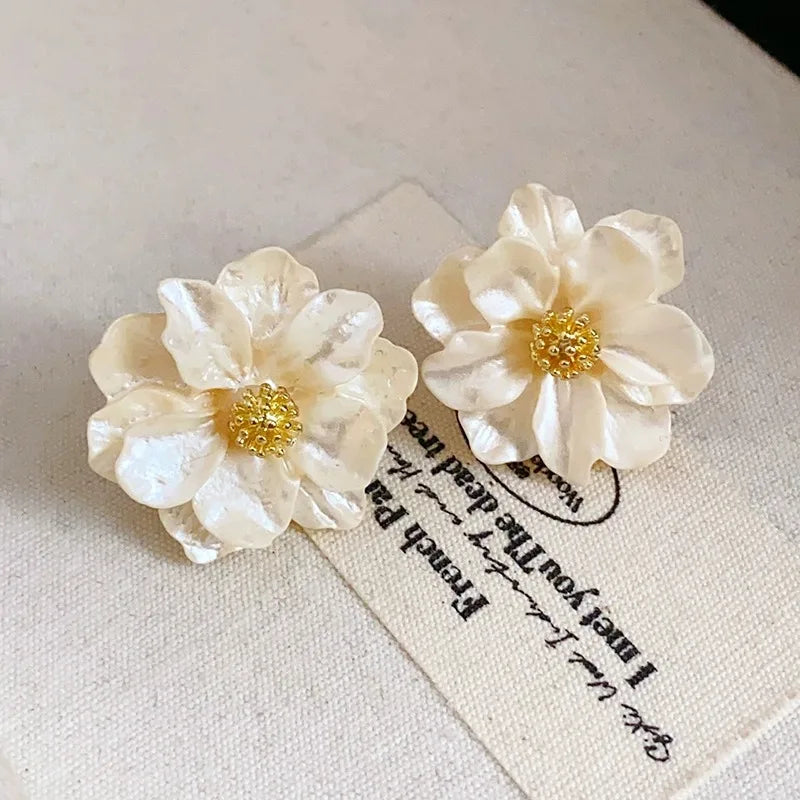 White Bloom Earrings